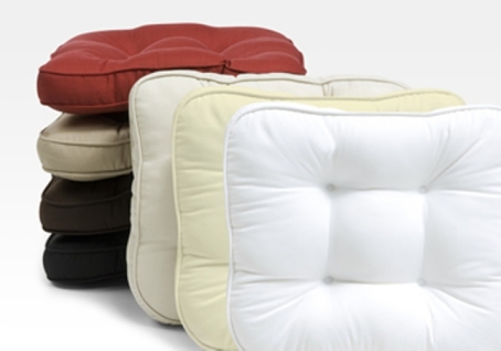 Replacement outdoor seat cushions, designed by you, available at